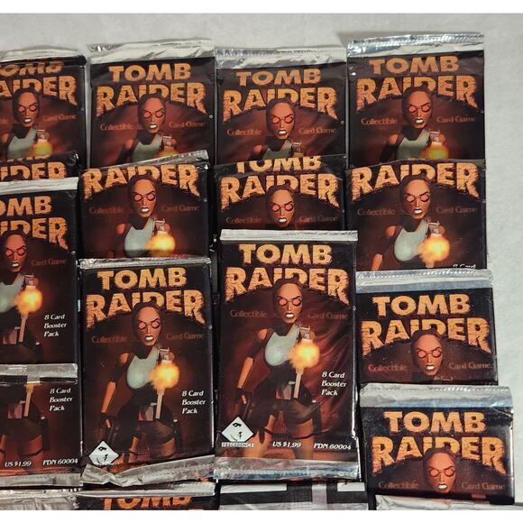 Tomb Raider CCG Vintage Huge Lot Of 50 Packs Sealed 1999 Brand New - Picture 5 of 7